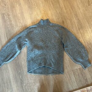 Light blue Abercrombie mock neck sweater